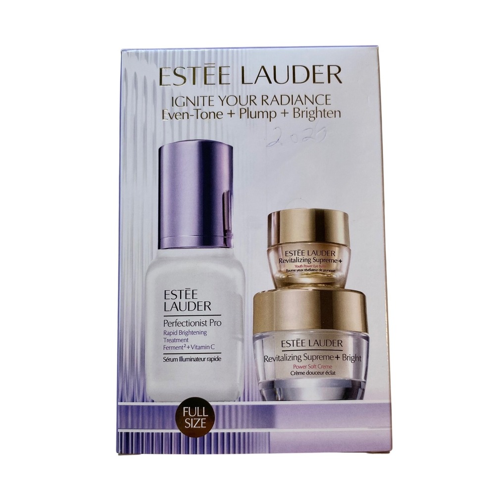 Estee Lauder Ignite Your Radiance Set Women 3pc Full Size Perfectionist Pro New